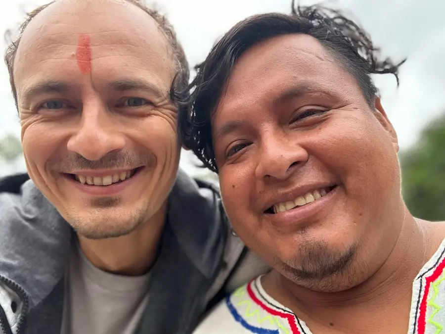 Serhiy with a friend in Peru
